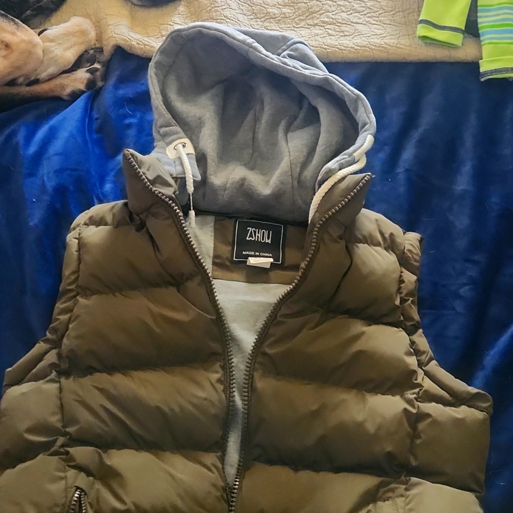 Extremely Warm Olive/Grey Puffer Vest